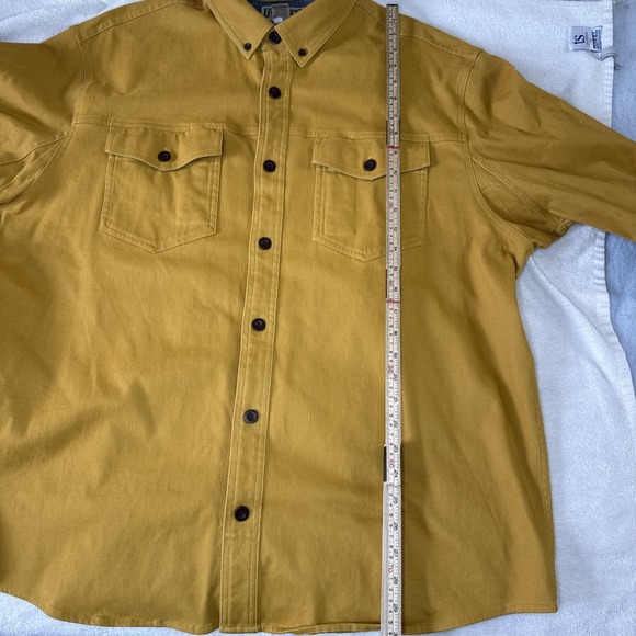 Co. "Duluth Untucked" Men's XL Button Down Shirt | Mustard Gold | Denim - Picture 9 of 9